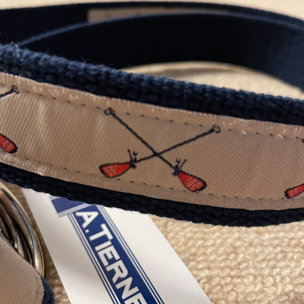 NWT A Tierney - Lacrosse Ribbon D-ring Belt